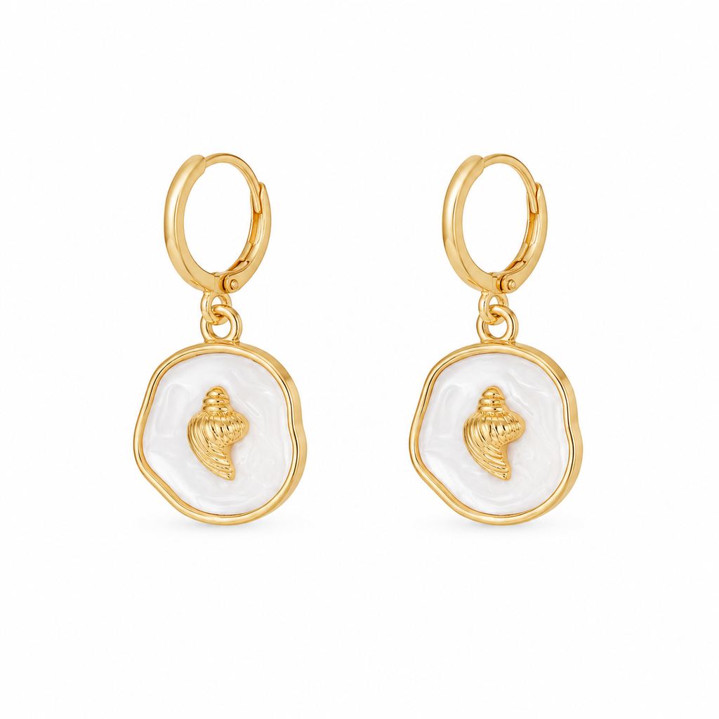 Seashell Whisper Hoop Earring