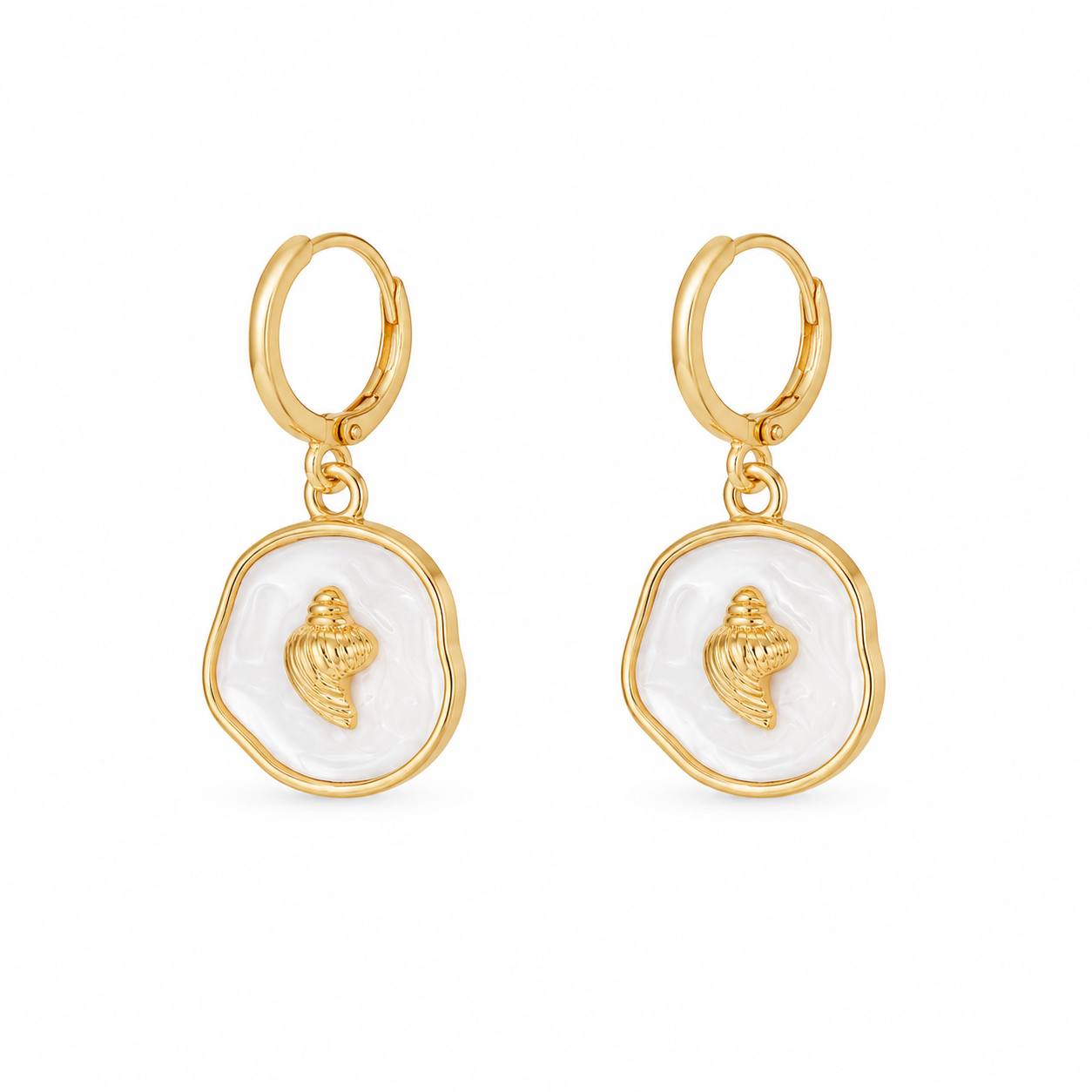 Seashell Whisper Hoop Earring