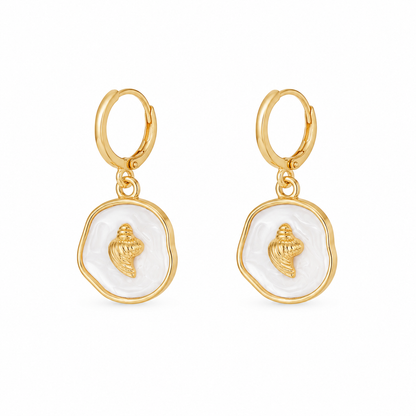 Seashell Whisper Hoop Earring