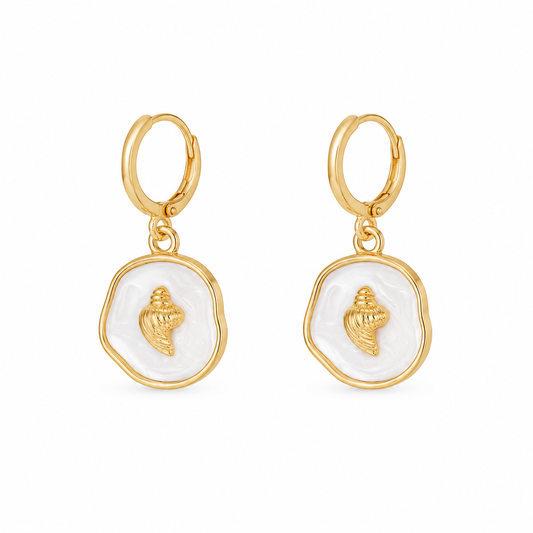 Seashell Whisper Hoop Earring