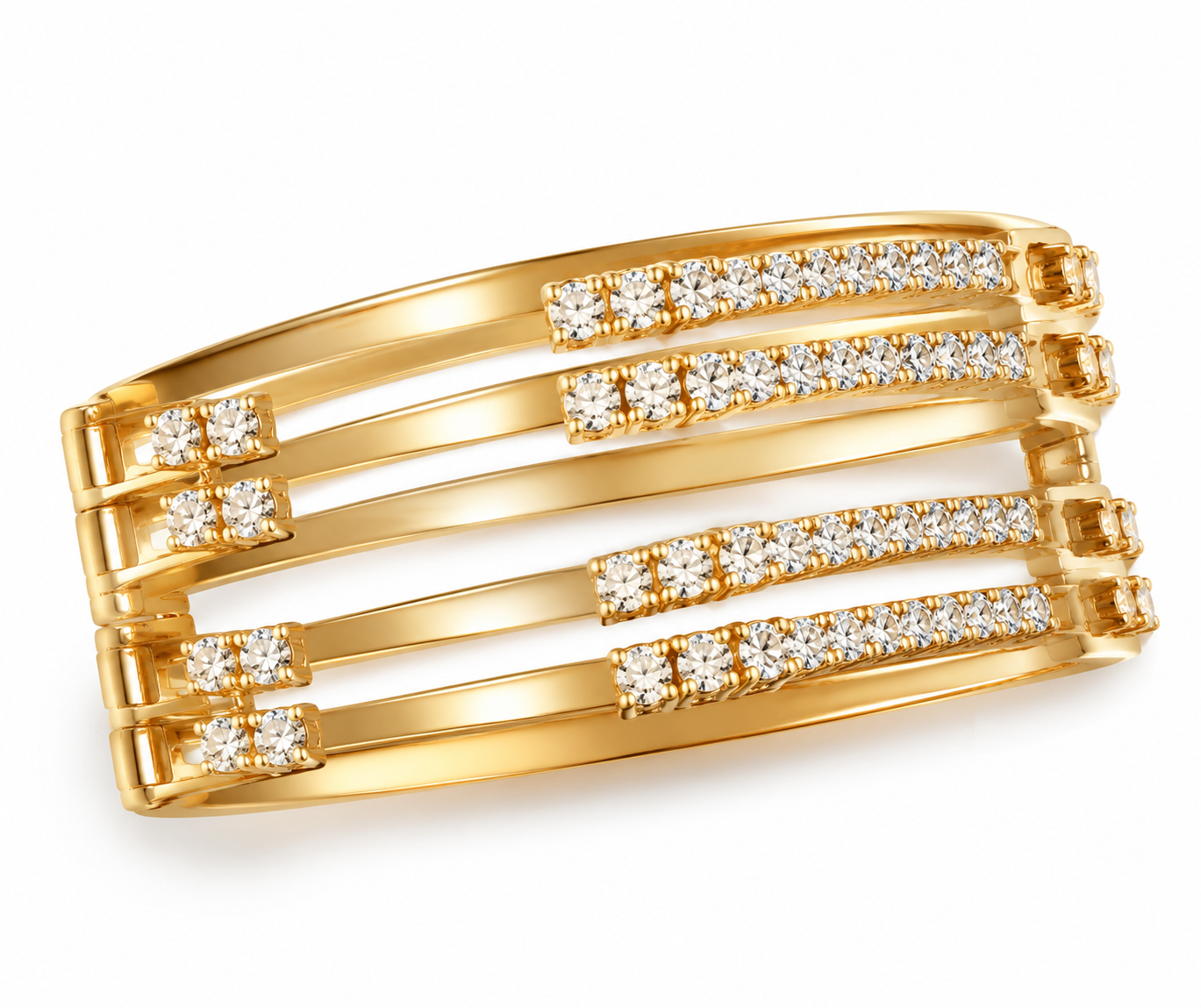 Regal Glow Premium Stone-Studded Gold Bracelet