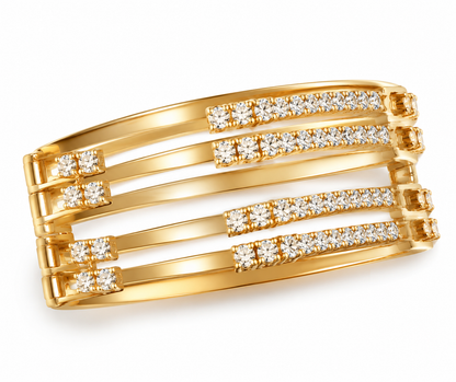 Regal Glow Premium Stone-Studded Gold Bracelet