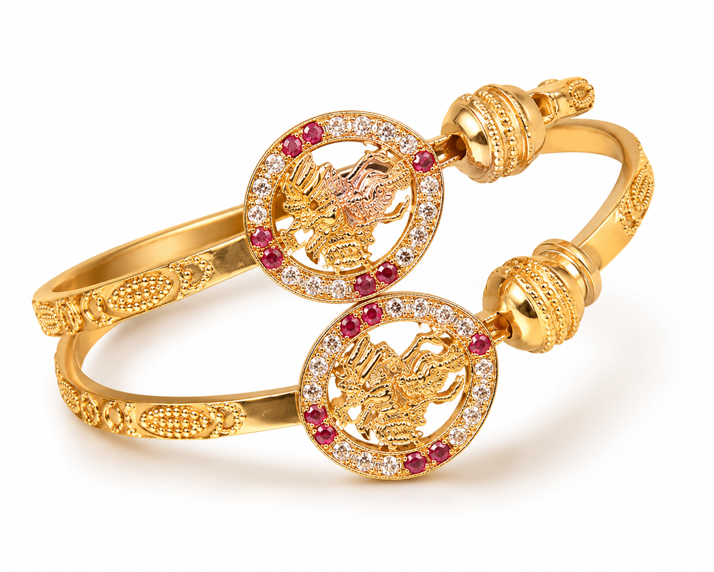 Shree Lakshmi Premium Gold-Tone Adjustable Bangles