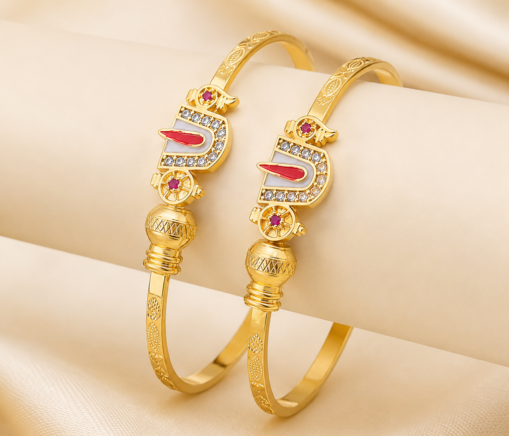 Shree Blessing Gold-Plated Adjustable Kada