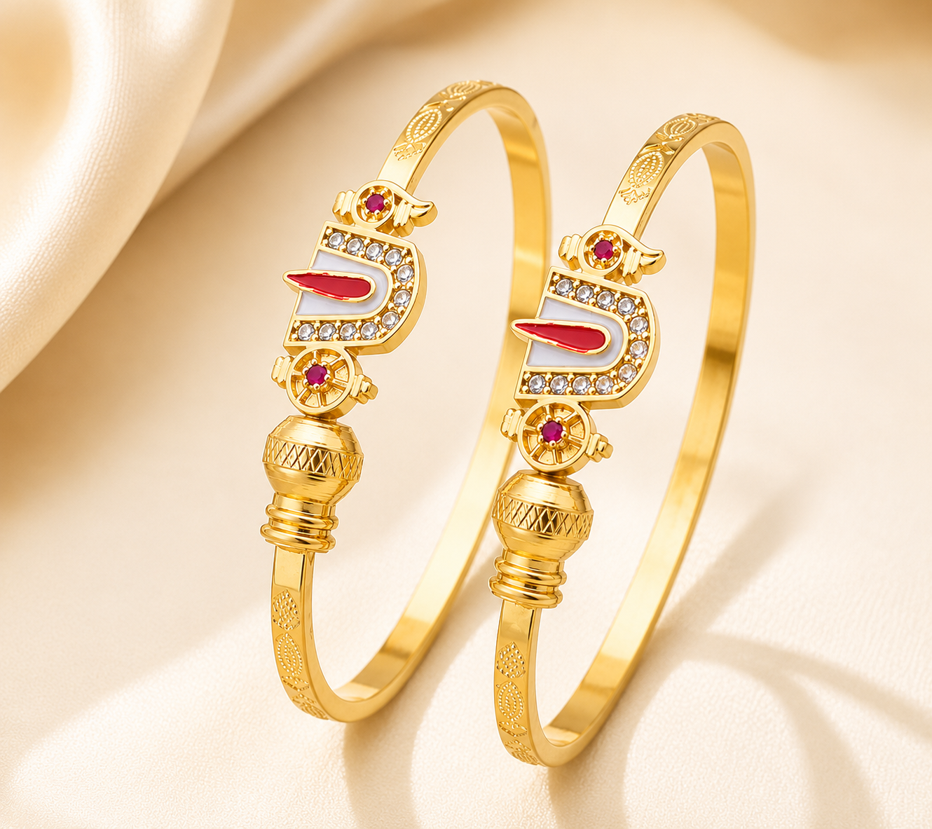 Shree Blessing Gold-Plated Adjustable Kada