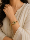 Designer Heritage Ruby-Red Kundan Adjustable Hand Kada