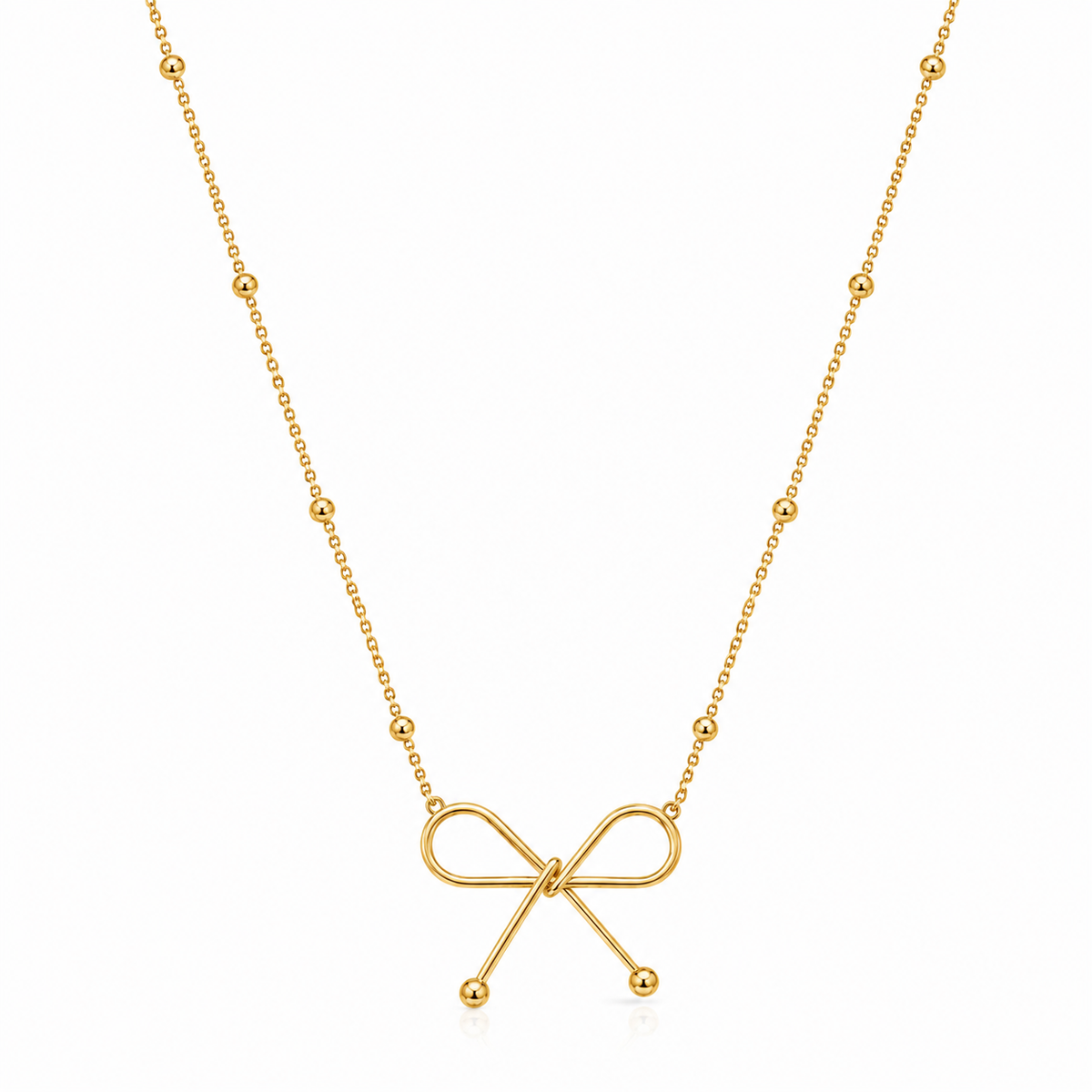 Golden Grace Bow Necklace