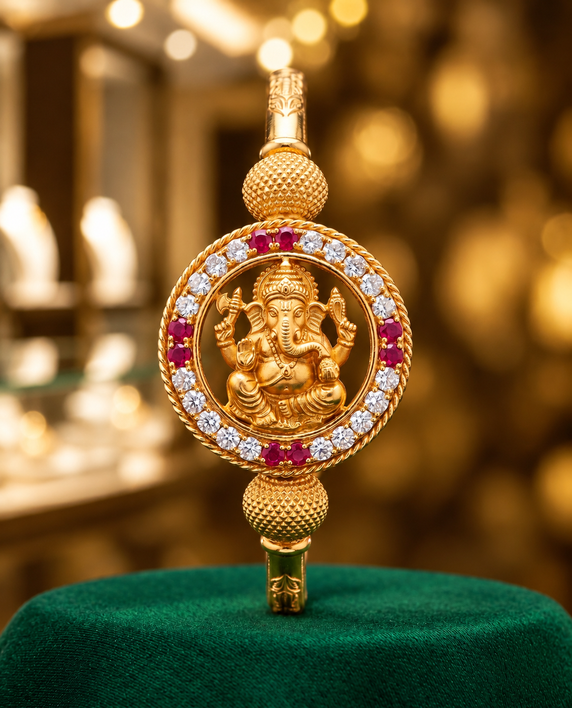 Ganesha Divine Anitque Engraved Bangle