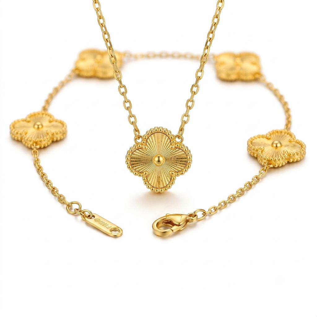 Four Leaf Clover Chain Necklace