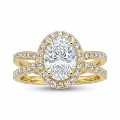 Lakshri Oval Halo Ring