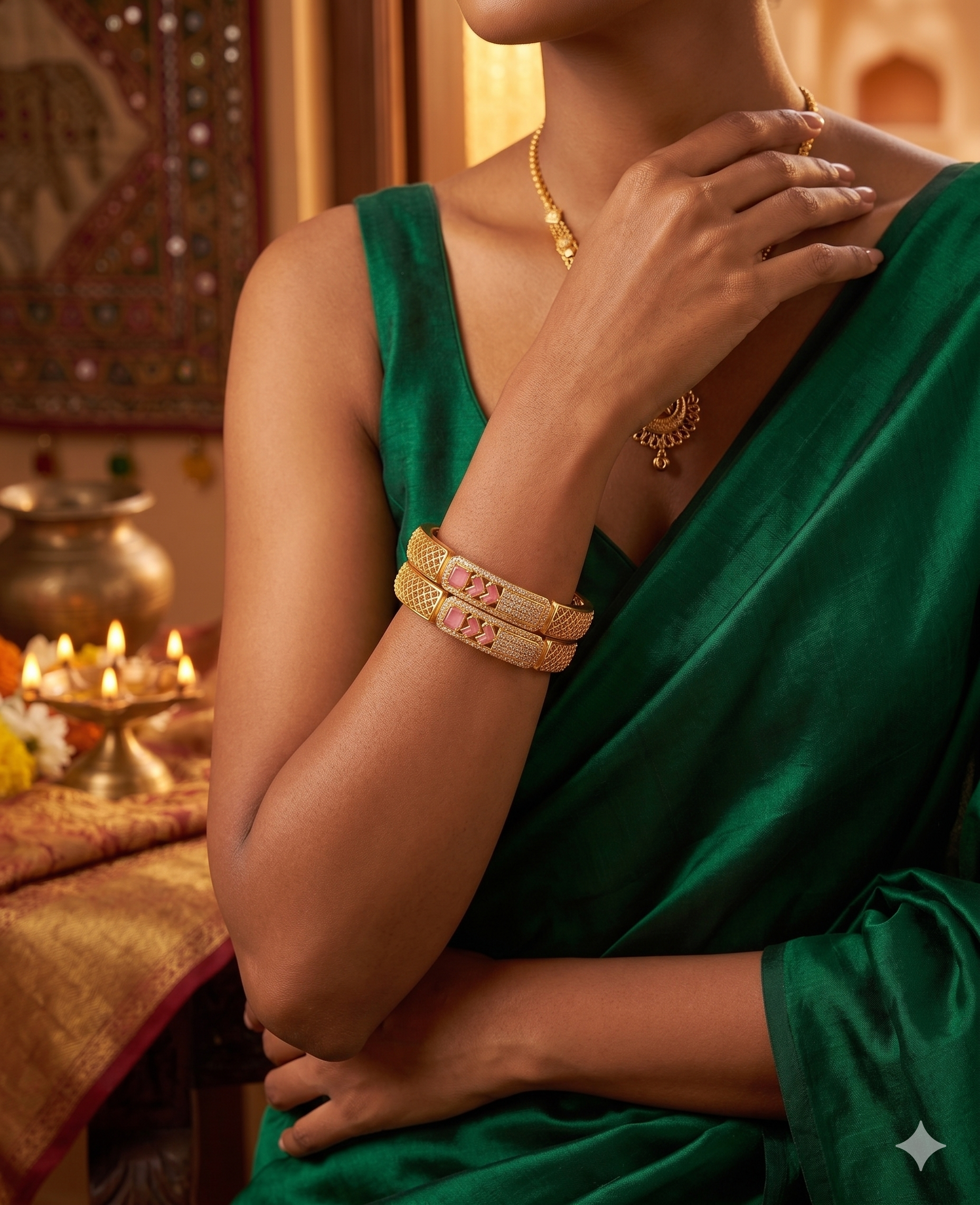 Ruby-Red Sparkle Bangles