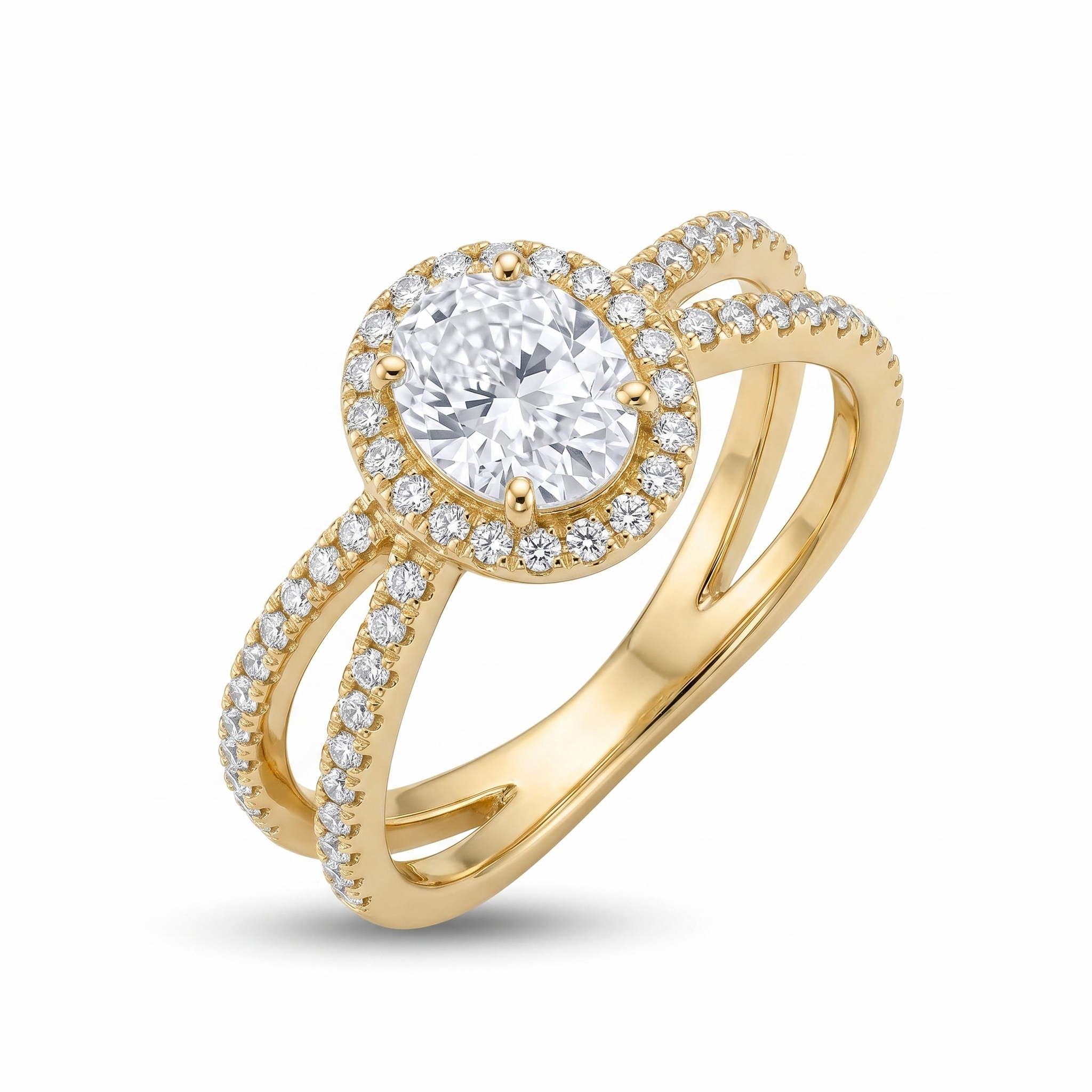 Lakshri Oval Halo Ring