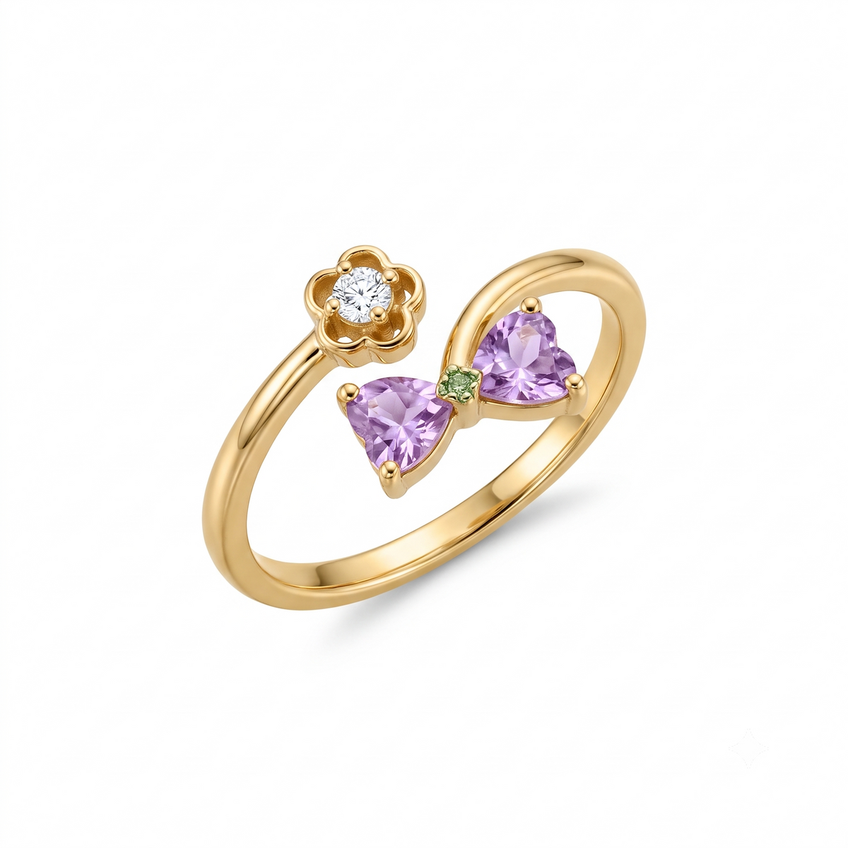 Blush Blossom Duo Ring Set