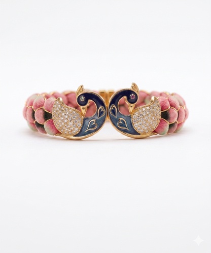 Meenakari Peacock Kada