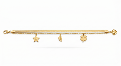 Golden Charm Layer Bracelet