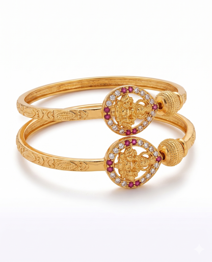 Ganesha Divine Anitque Engraved Bangle
