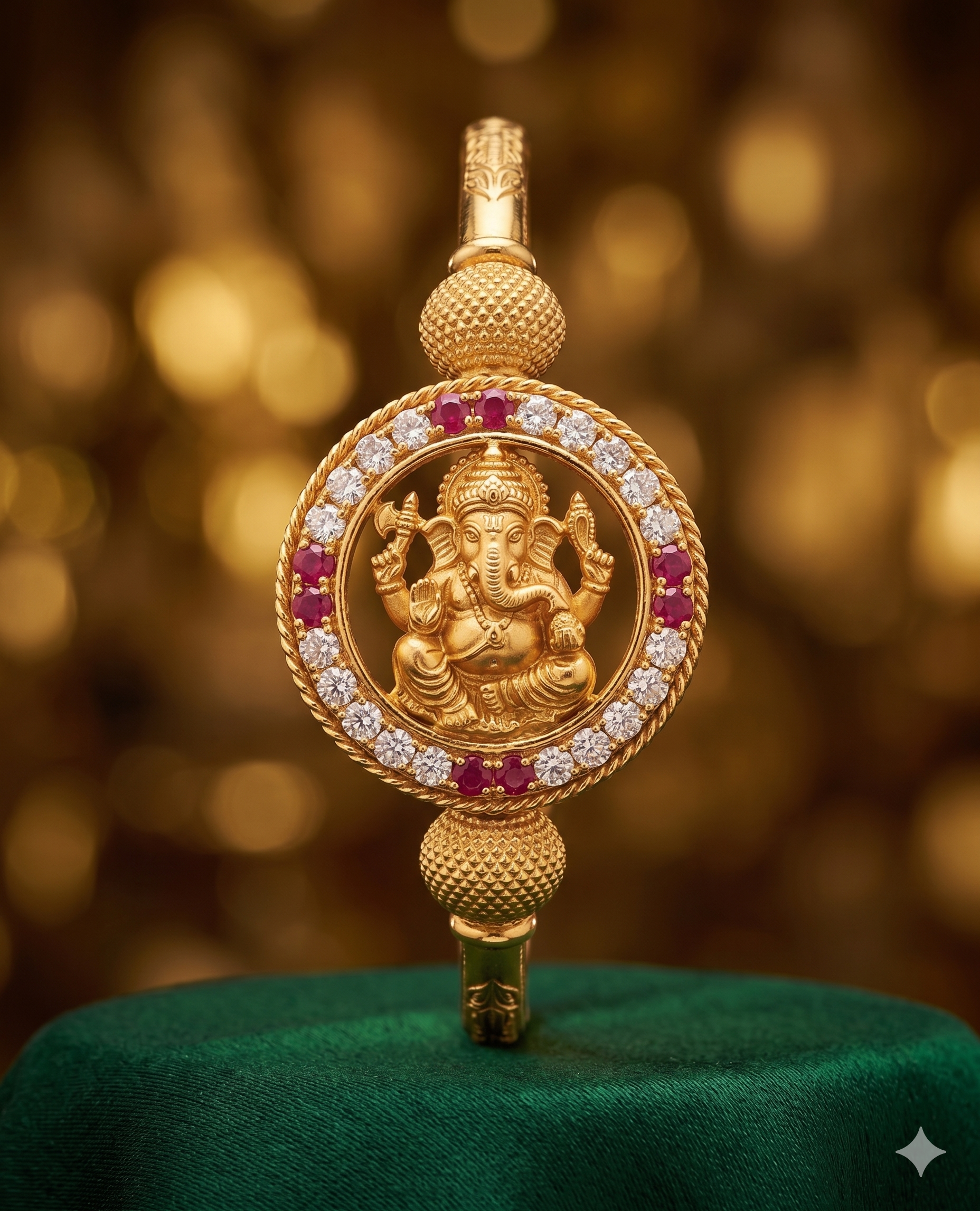 Ganesha Divine Anitque Engraved Bangle
