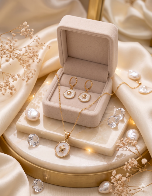18K Gold Plated Starfish Jewelry Set