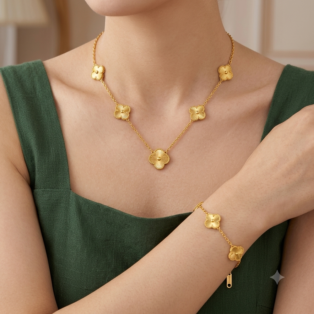 Four Leaf Clover Chain Necklace
