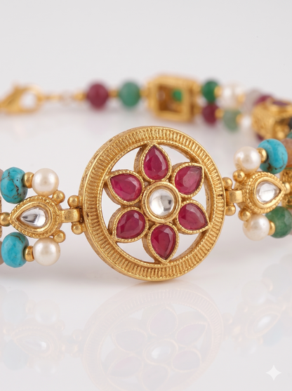 Gold Plated Multi-Bead Bracelets