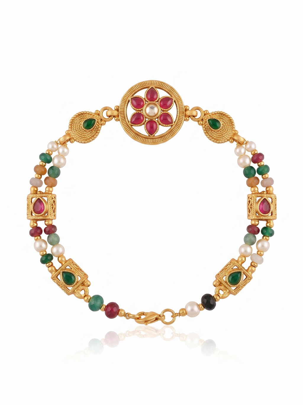 Gold Plated Multi-Bead Bracelets