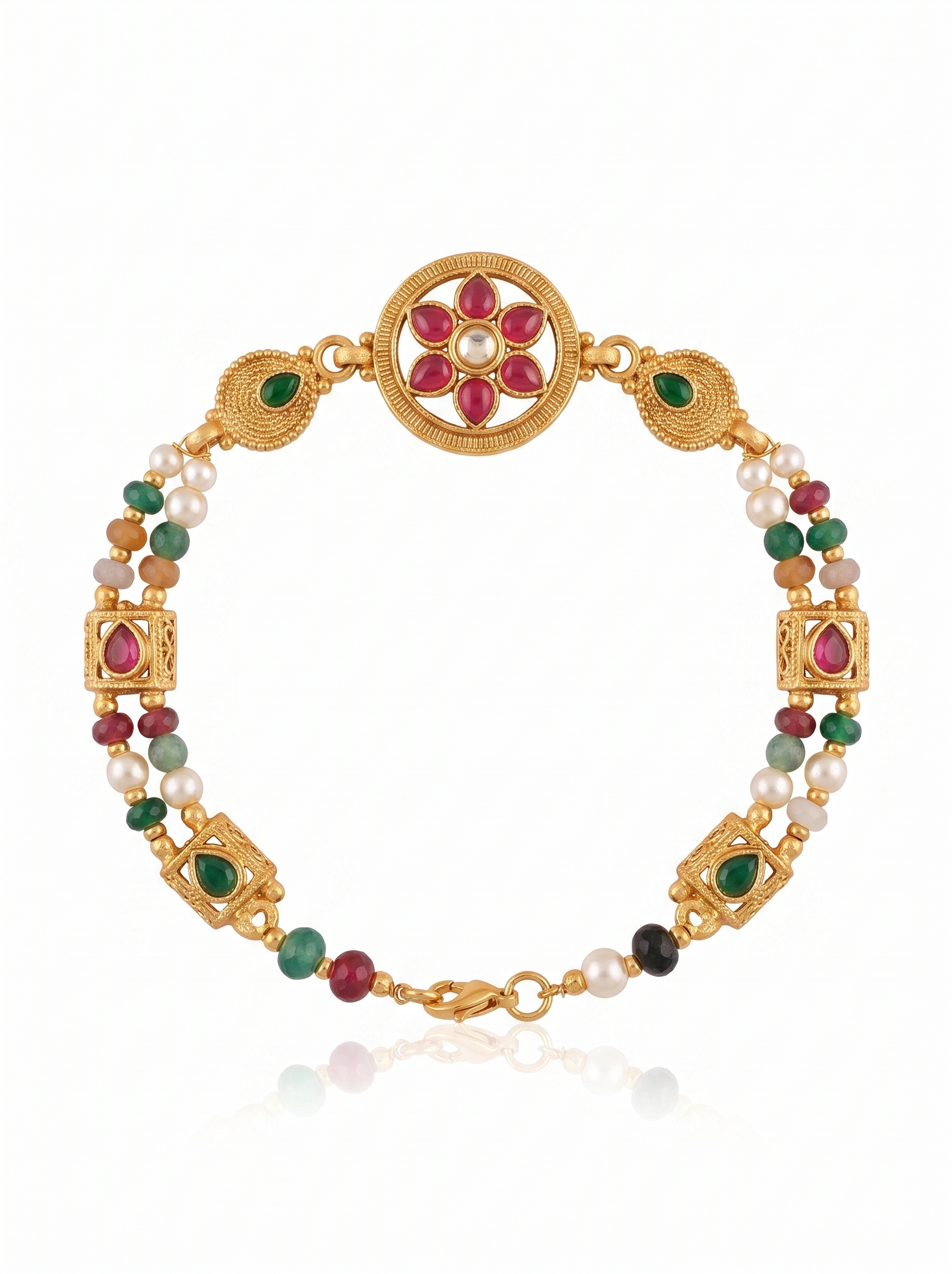 Gold Plated Multi-Bead Bracelets