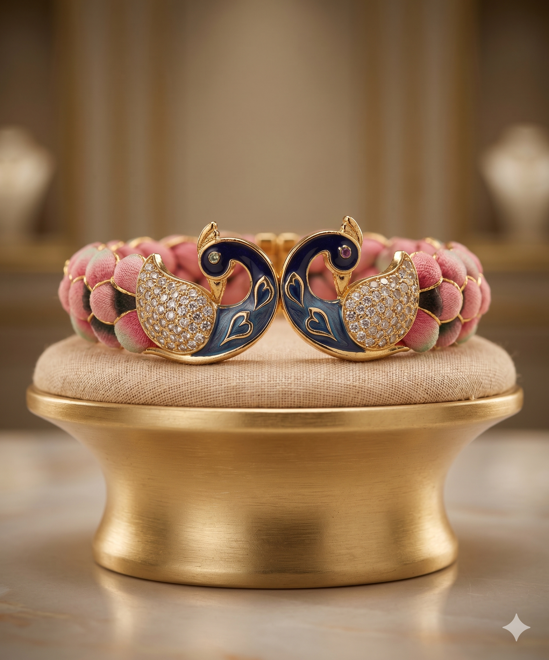 Meenakari Peacock Kada