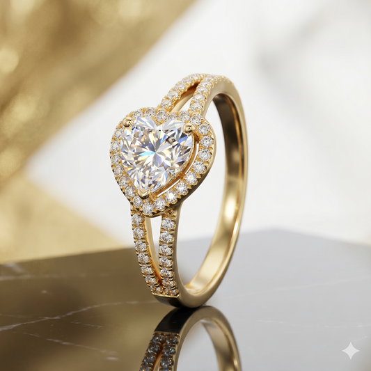 Heart Halo Ring