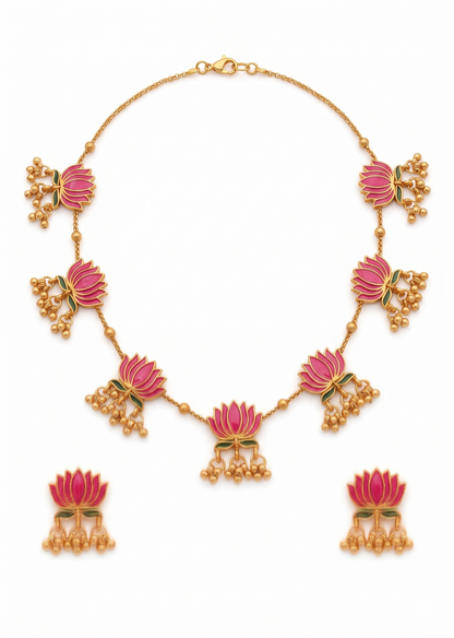 Royal Lotus Blossom Jewellery Combo