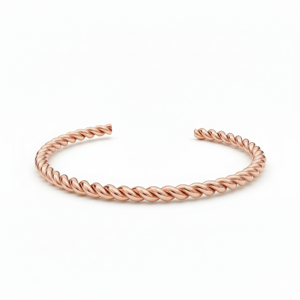 Gold Twisted Rope Cuff Bracelets