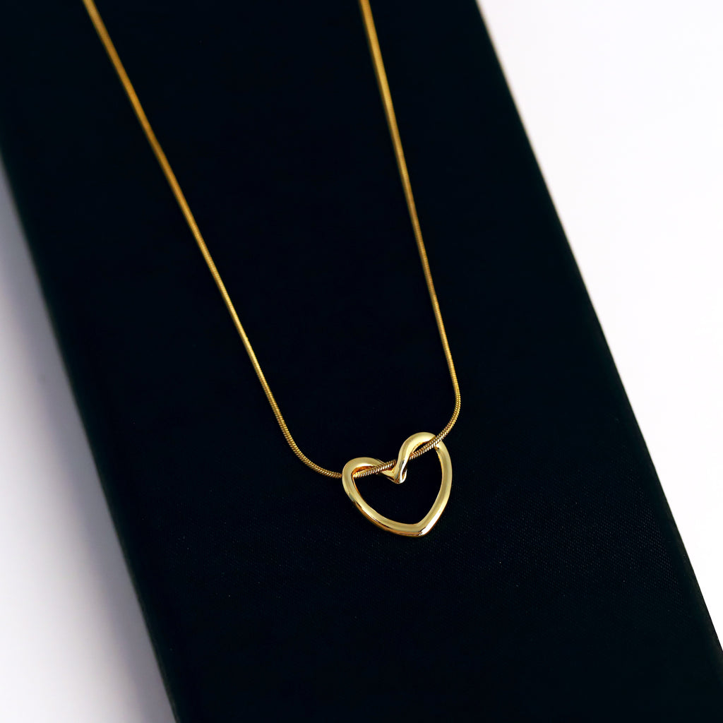 Gold Open Heart Chain