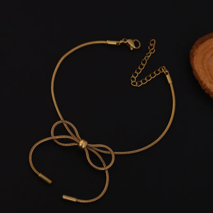 Golden Grace Bow Bracelet