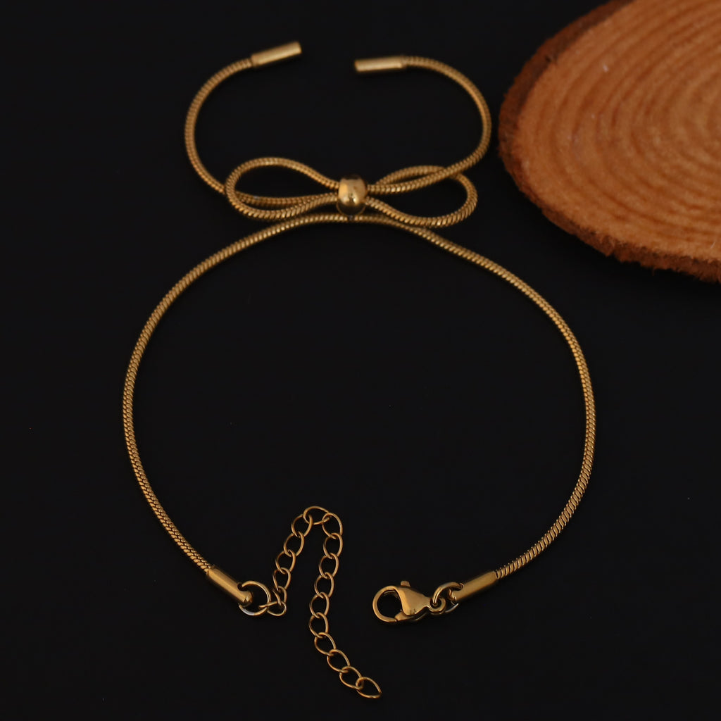 Golden Grace Bow Bracelet
