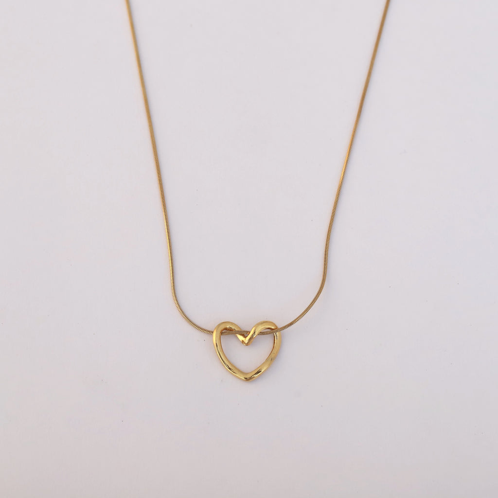 Gold Open Heart Chain