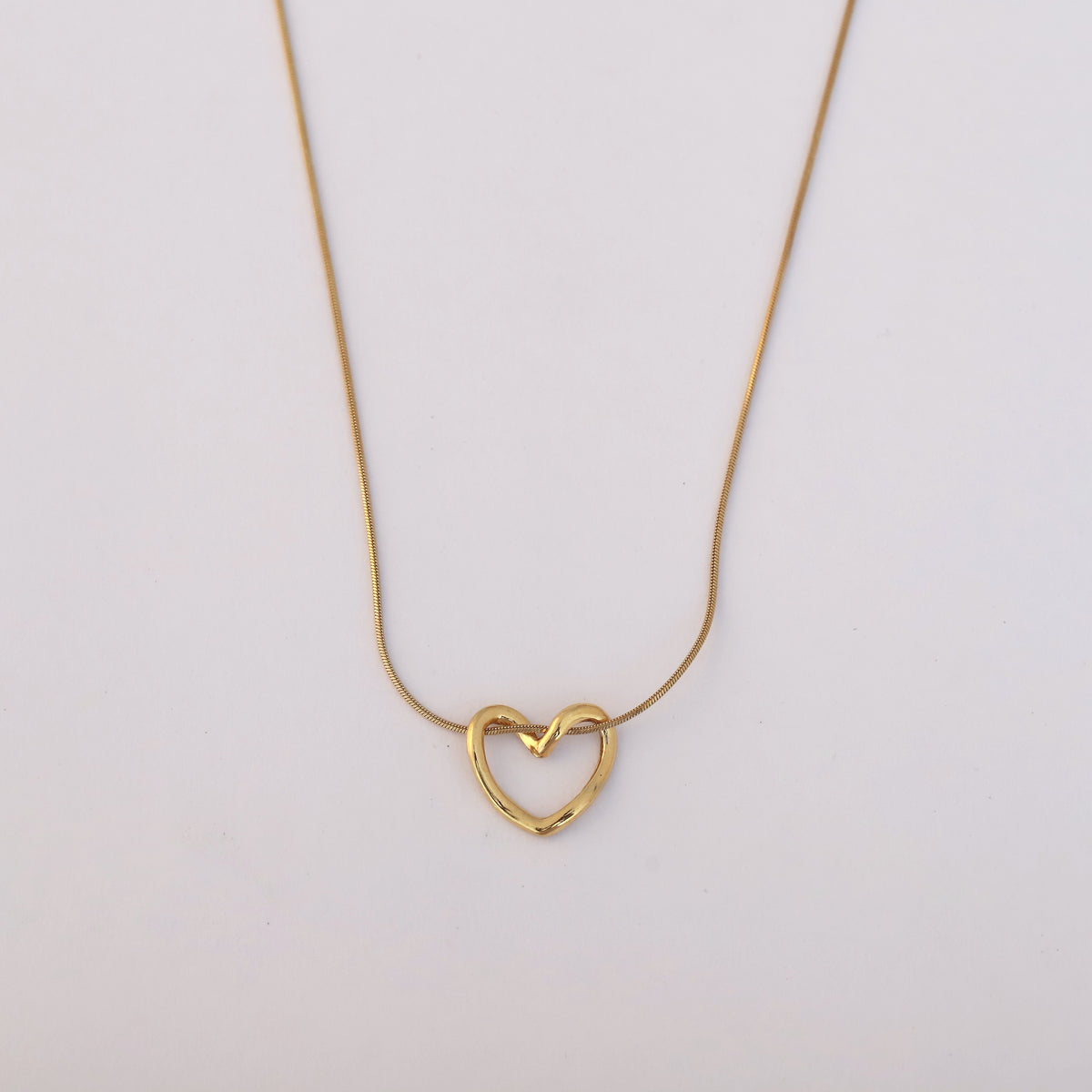 Gold Open Heart Chain