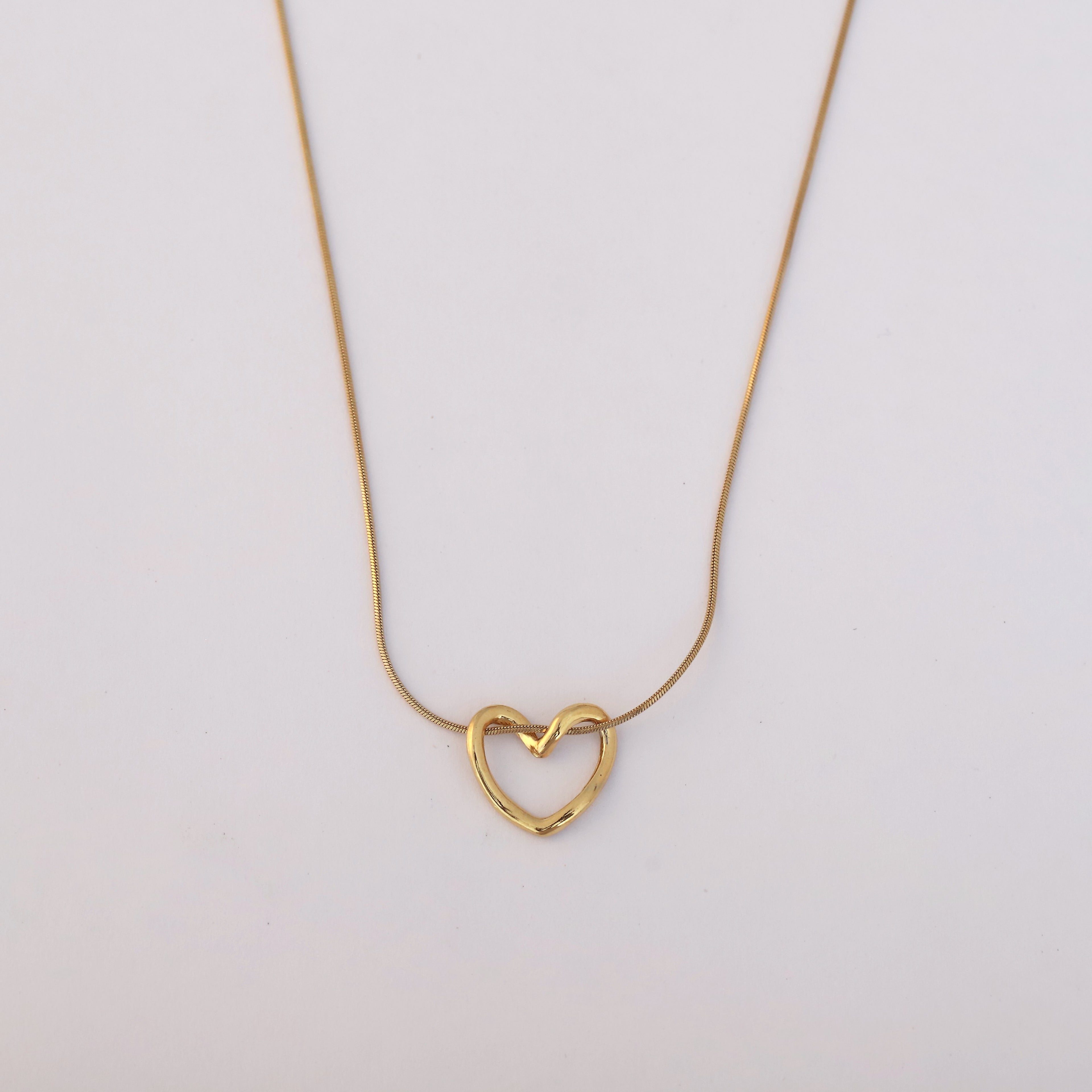 Gold Open Heart Chain