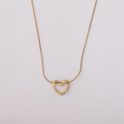 Gold Open Heart Chain