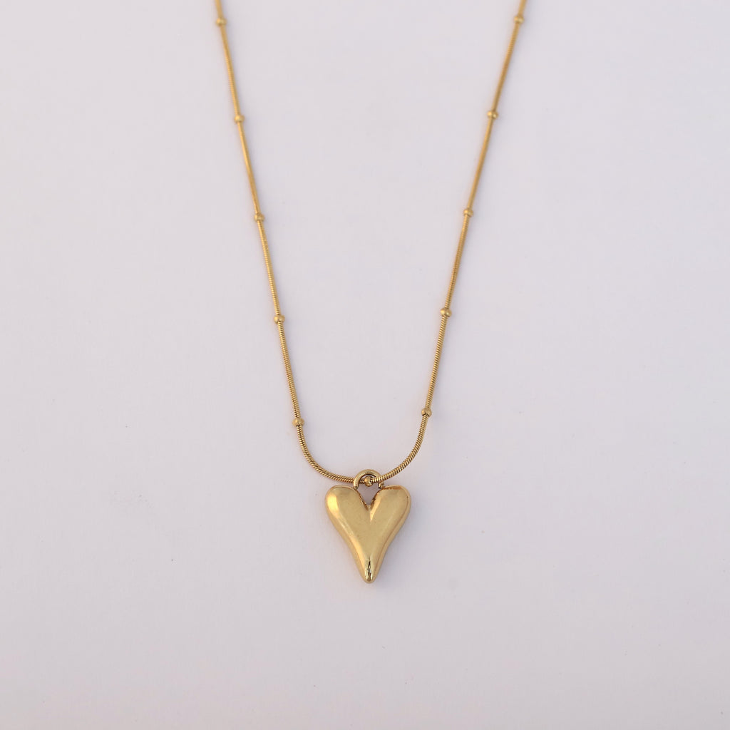 Golden Heart Pendant Necklace