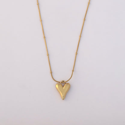 Golden Heart Pendant Necklace
