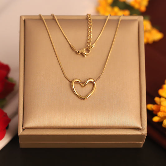 Gold Open Heart Chain