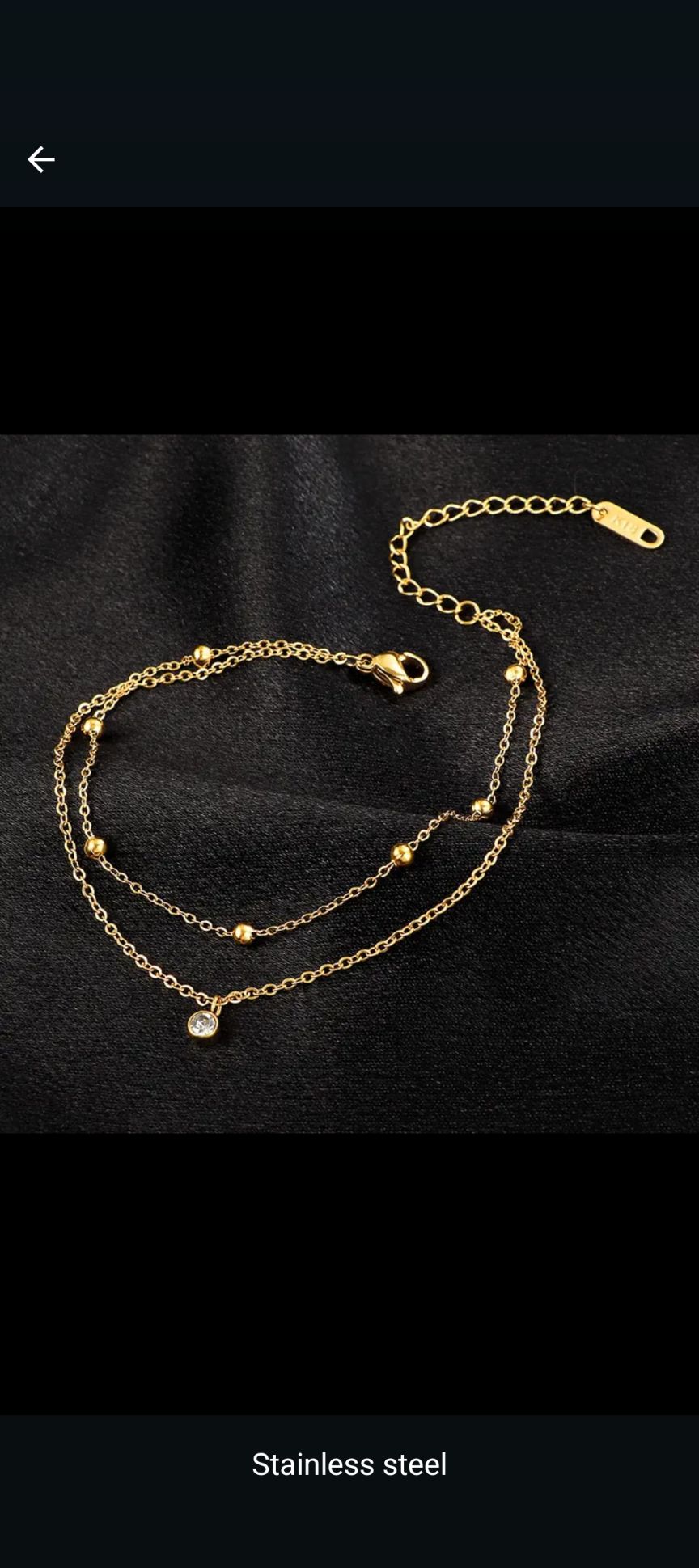 Serenity Double Layer Chain With Beads