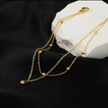 Serenity Double Layer Chain With Beads