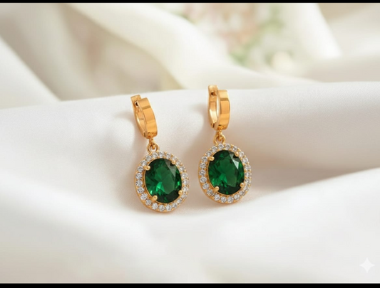 Lakshri Luxe Emerald-Green Royale Drops