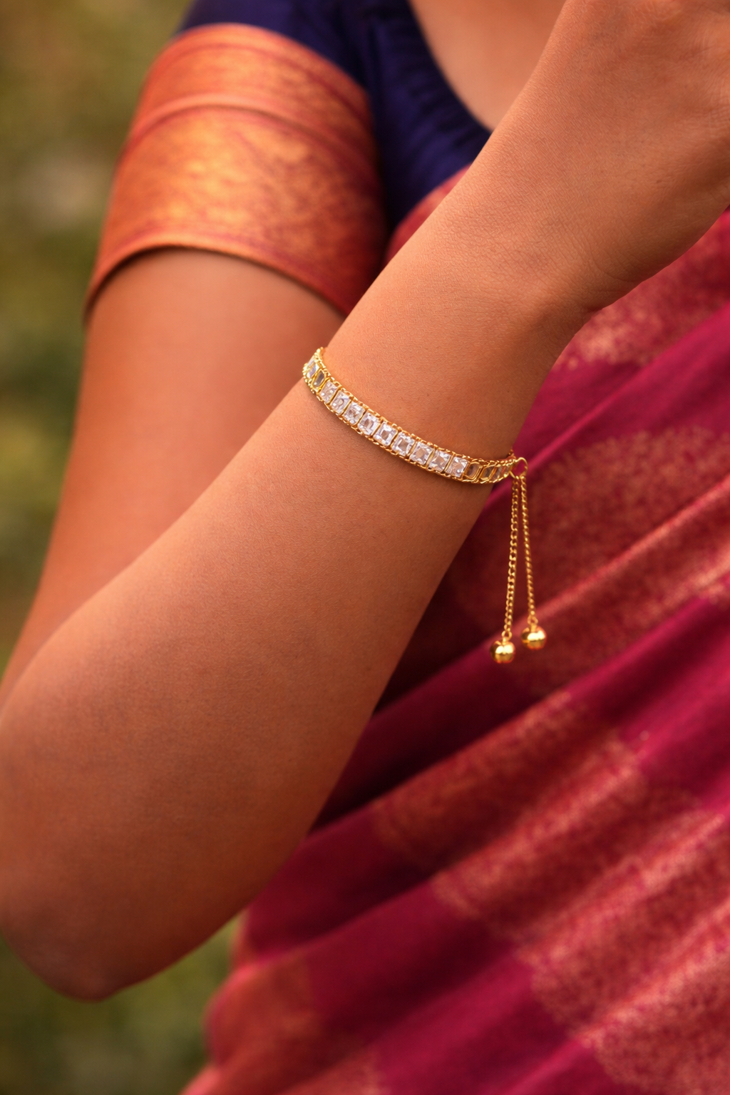 Tarini One Gram Gold plated Adjustable Bracelet for Women & Girls