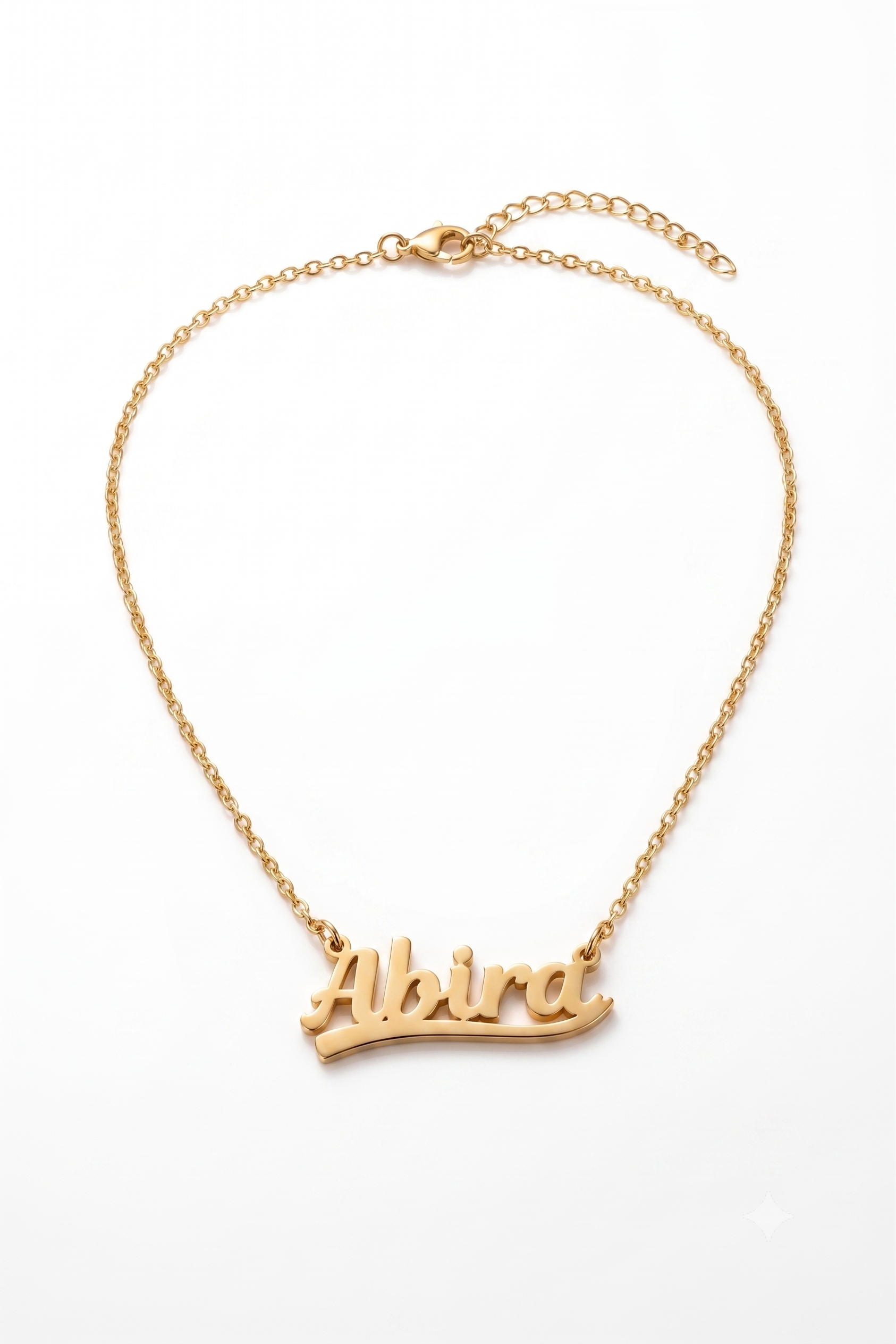 Classic bold name necklace in gold