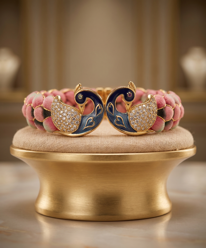 Meenakari Peacock Kada