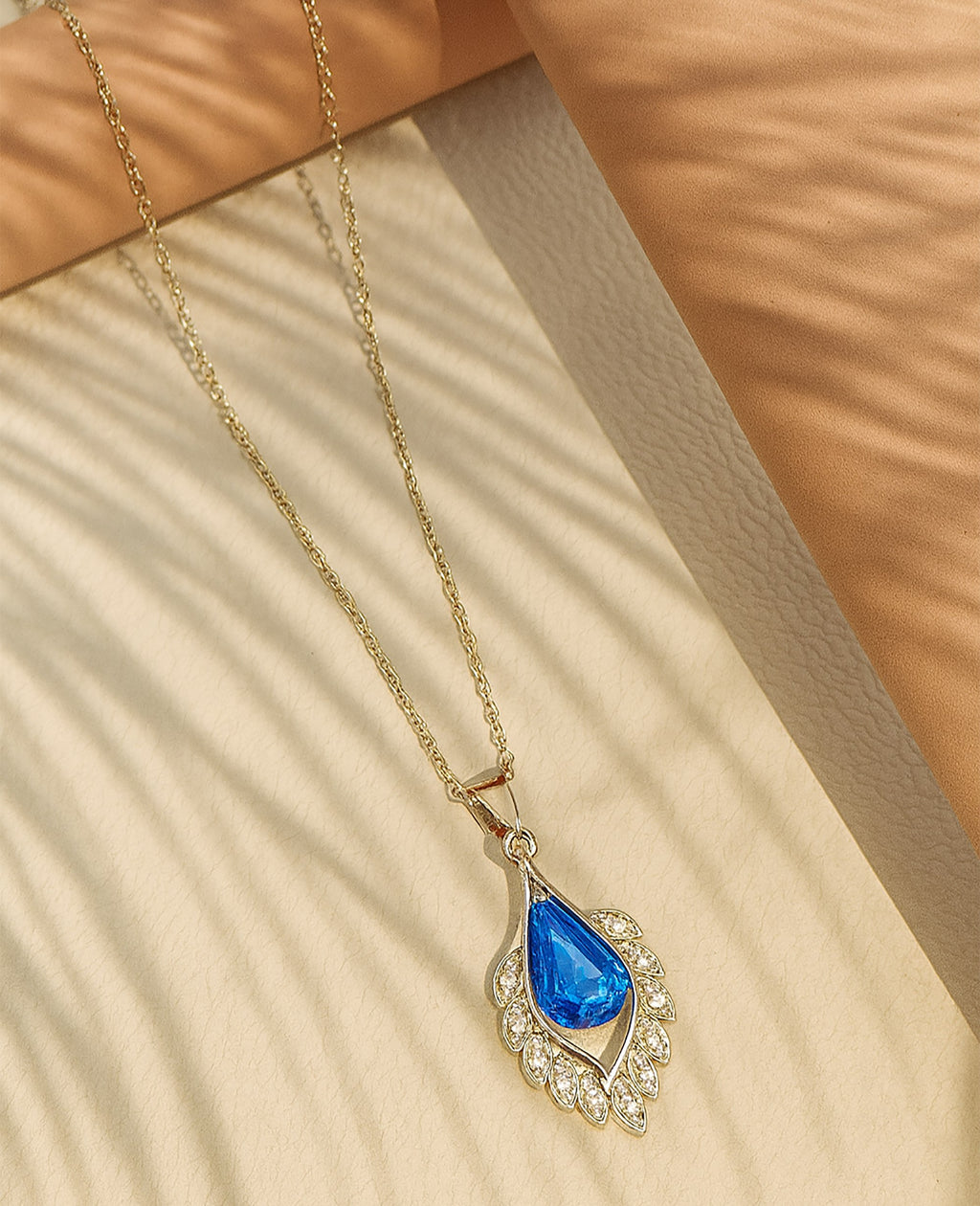 Sapphire Blue Teardrop Jewellery Set