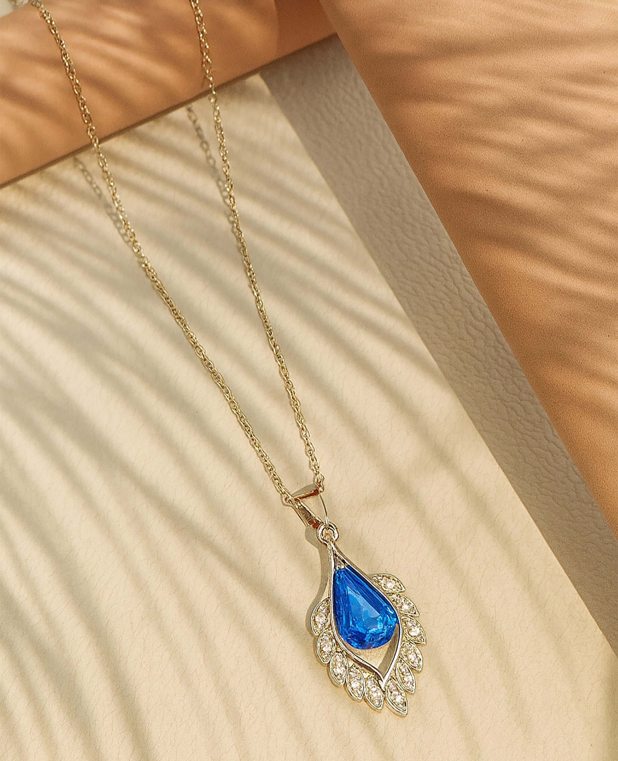Sapphire Blue Teardrop Jewellery Set