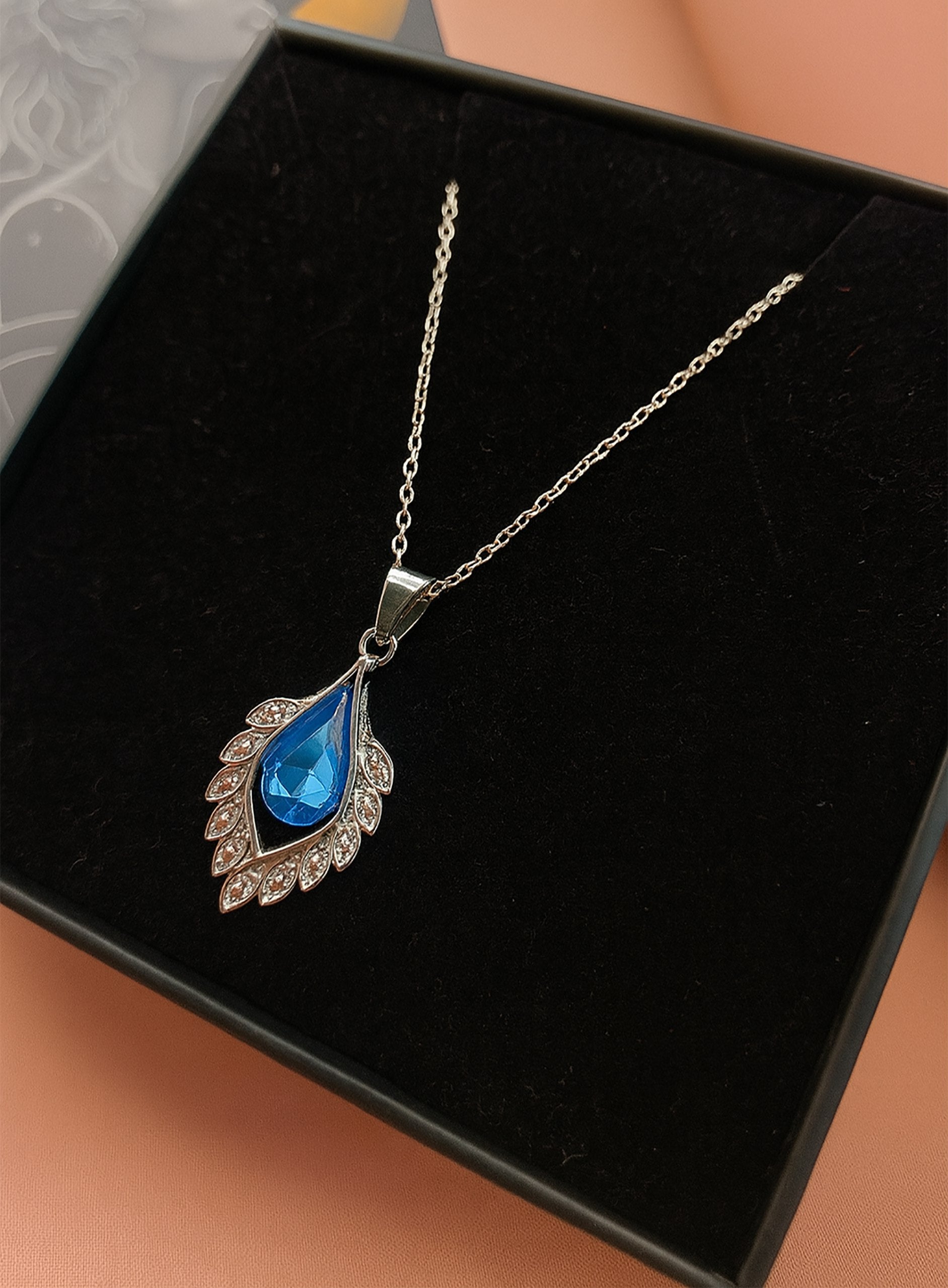 Sapphire Blue Teardrop Jewellery Set
