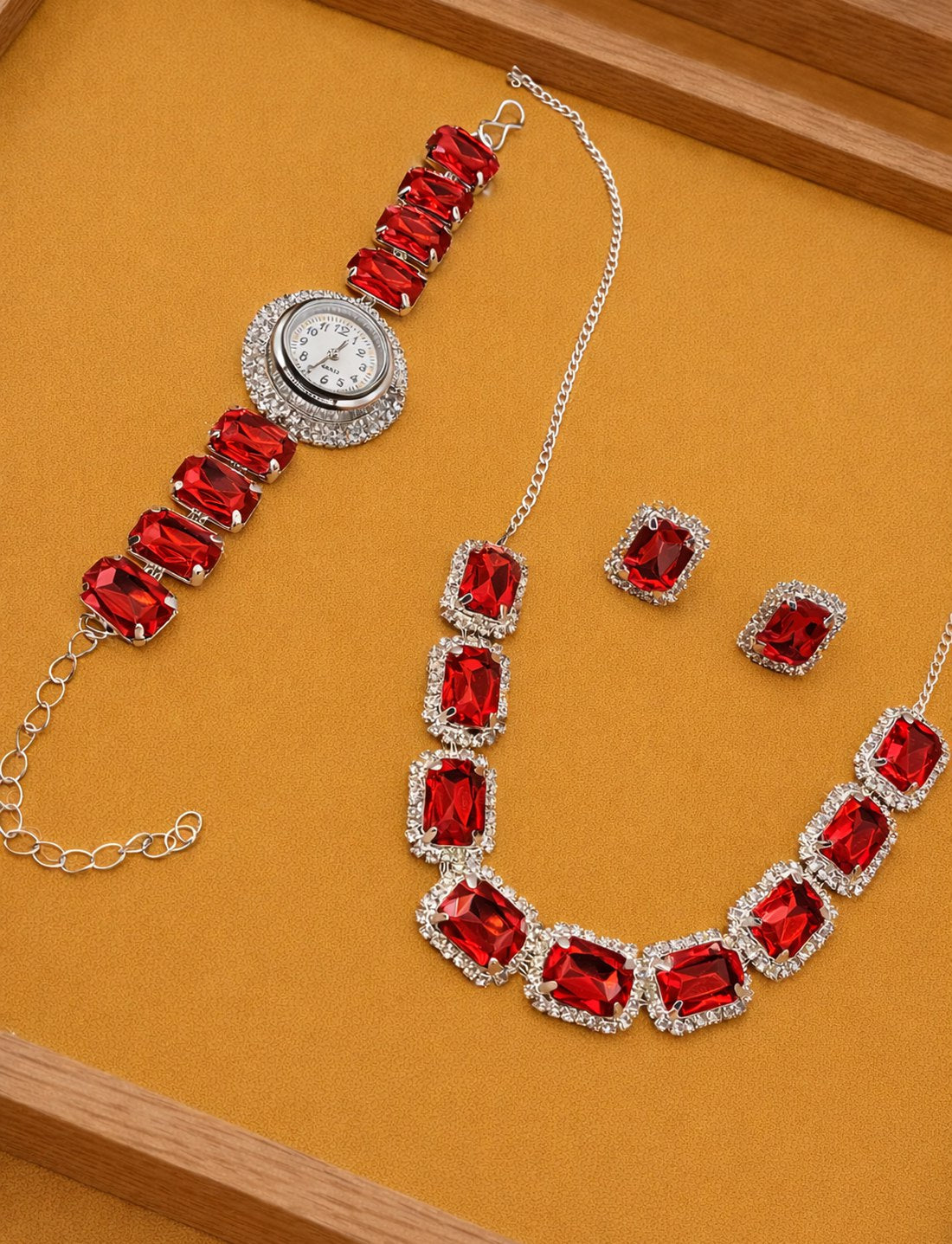 Imperial Halo Statement Necklace Set